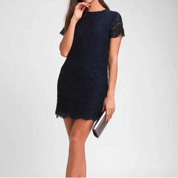 navy lace dress mini Cute Royal Blue Lace Long Sleeves Homecoming Dress Short Hoco Dresses